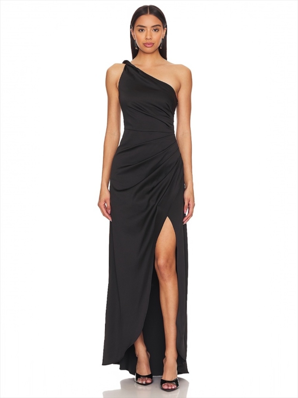Elliatt Biarritz Gown One Shoulder in Black Size L